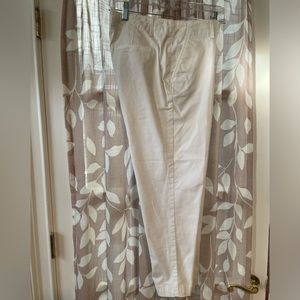 White ankle pants